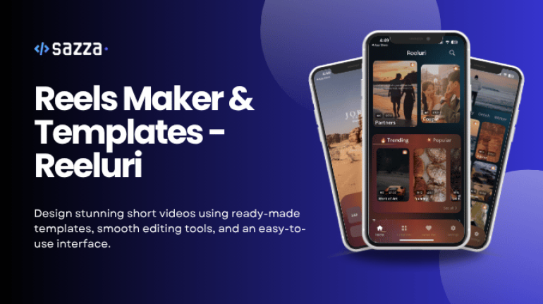 Blue Purple Modern Gradient Mobile App Development Facebook Cover-3