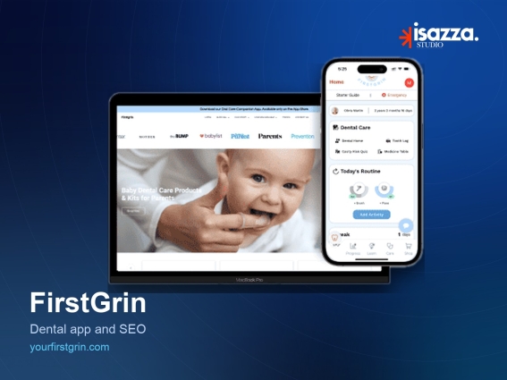 Firstgrin app and website preview