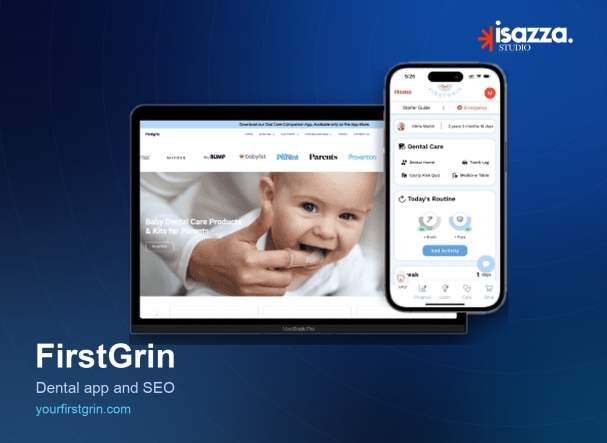 Firstgrin app and website preview